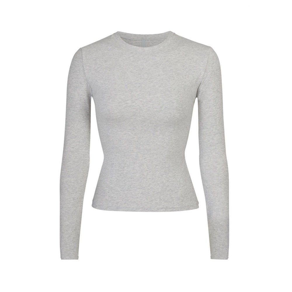 SKIMS Cotton Jersey Long Sleeve T-Shirt